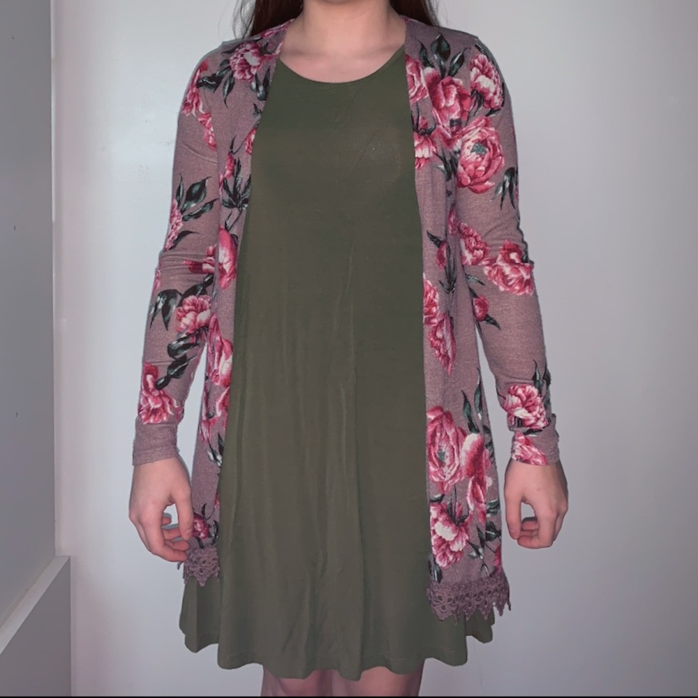 Floral Long Sleeve Cardigan